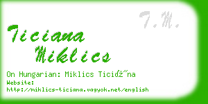 ticiana miklics business card